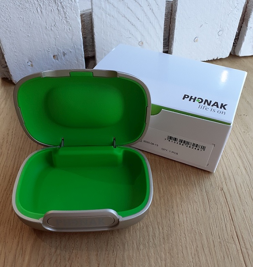 Phonak Etui Champagner / grün