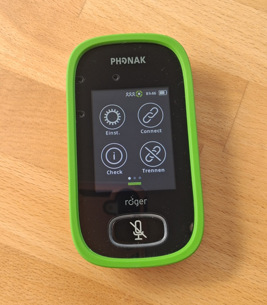 Phonak Roger TocuScreen Mikrofon mit Schutzhülle