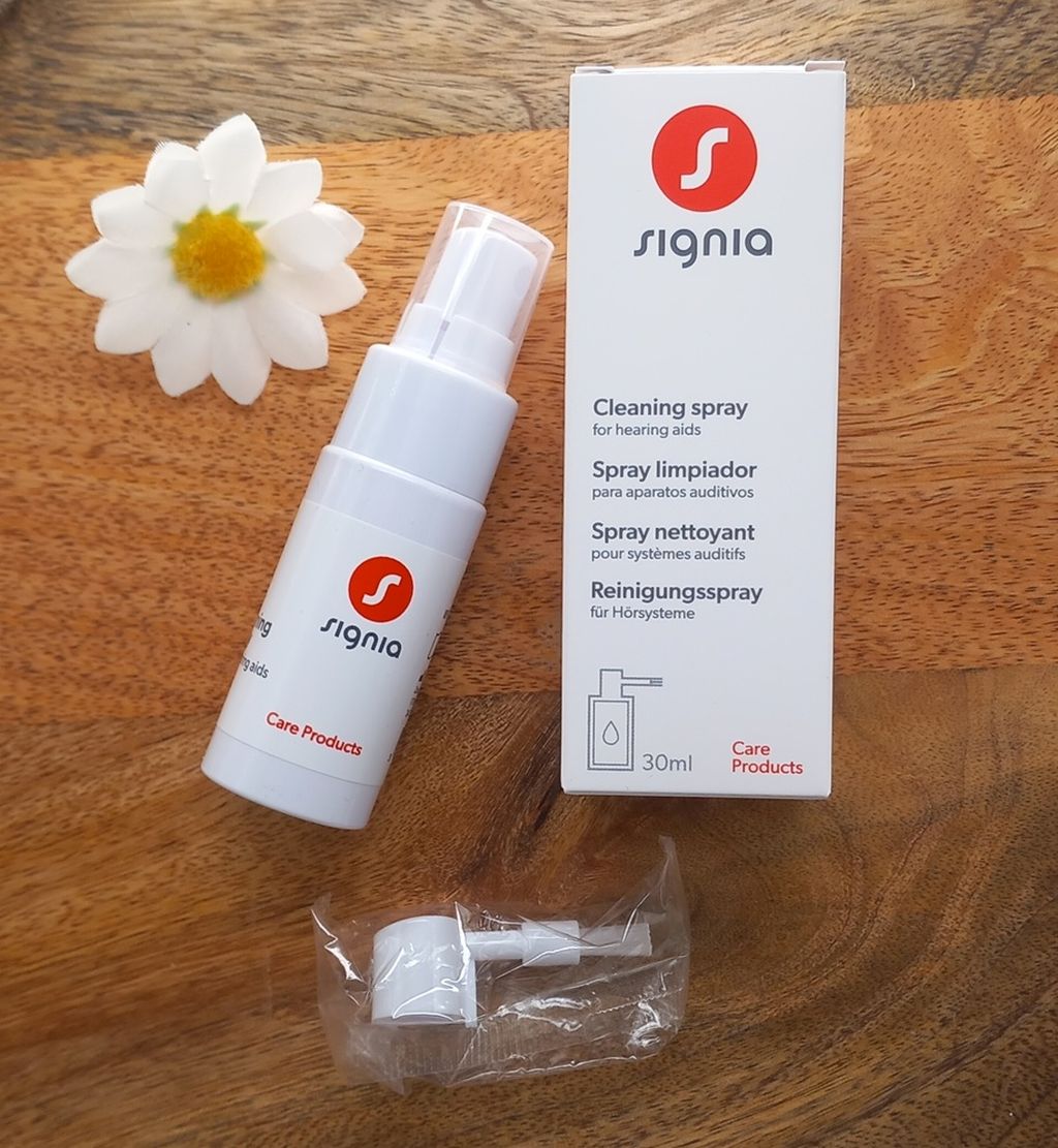 Signia Reinigungsspray für Hörgeräte mit Bürste