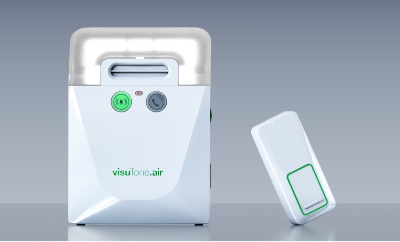 Humantechnik visuTone.air Funk Türklingel mit Blitzlicht