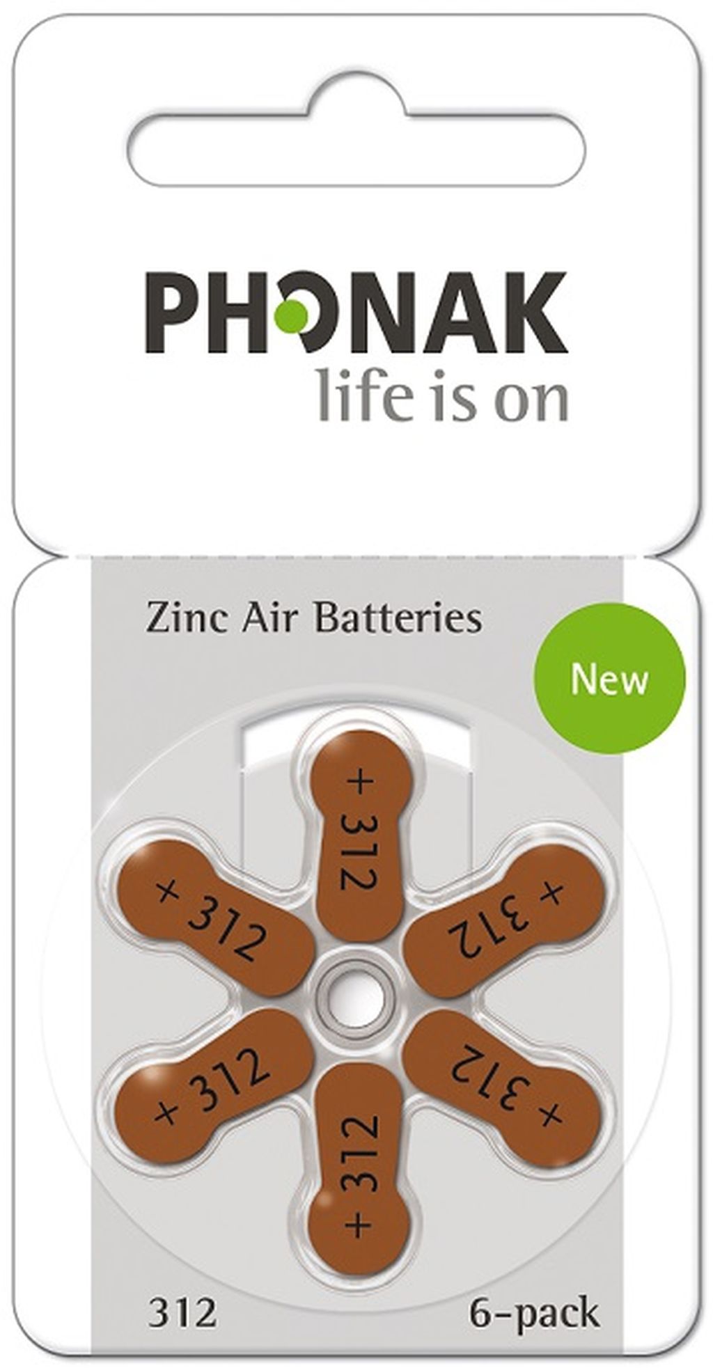 Phonak Hörgerätebatterien Größe 312