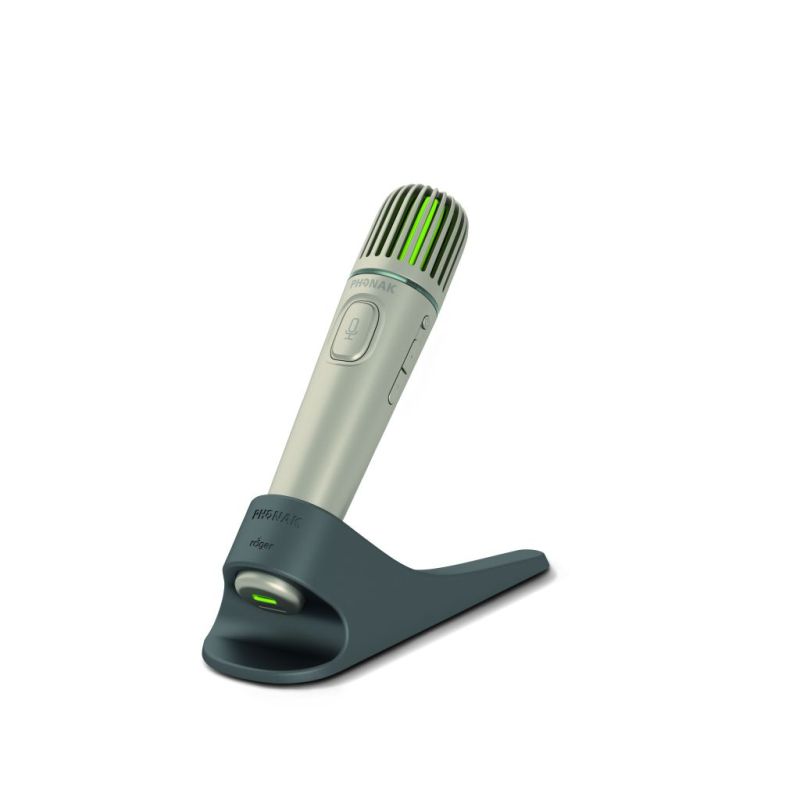 Phonak Roger Pass-around als Tischmikrofon (Stativ)